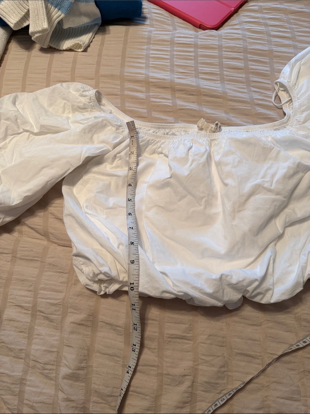 Nation LTD white sonali bubble hem crop top small - Picture 7 of 7
